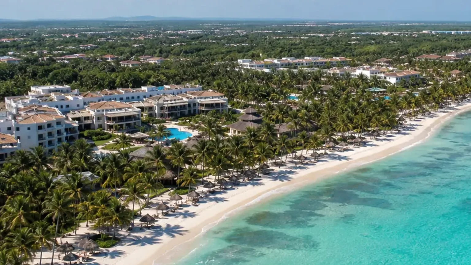 Vista fotográfica de zona costeira de Punta Cana para contextualizar El Cortecito.